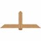 Ekena Millwork Eugene Smooth Timber Gable Bracket, Western Red Cedar, 60"W x 25"H x 5 1/2"D x 5 1/2"F, 10/12 Pitch GBW060X25X0606EUG00SWR - alternate 1